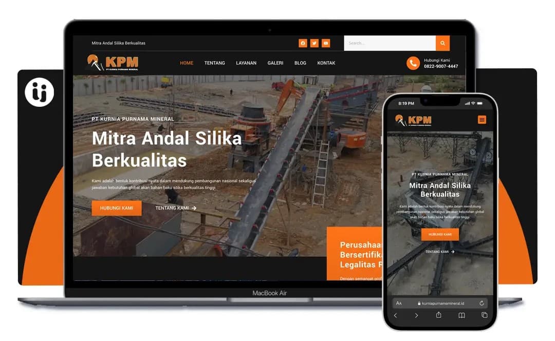 Company Profile — website karya Buat Website Sini untuk Industri pengguna silika dan mineral