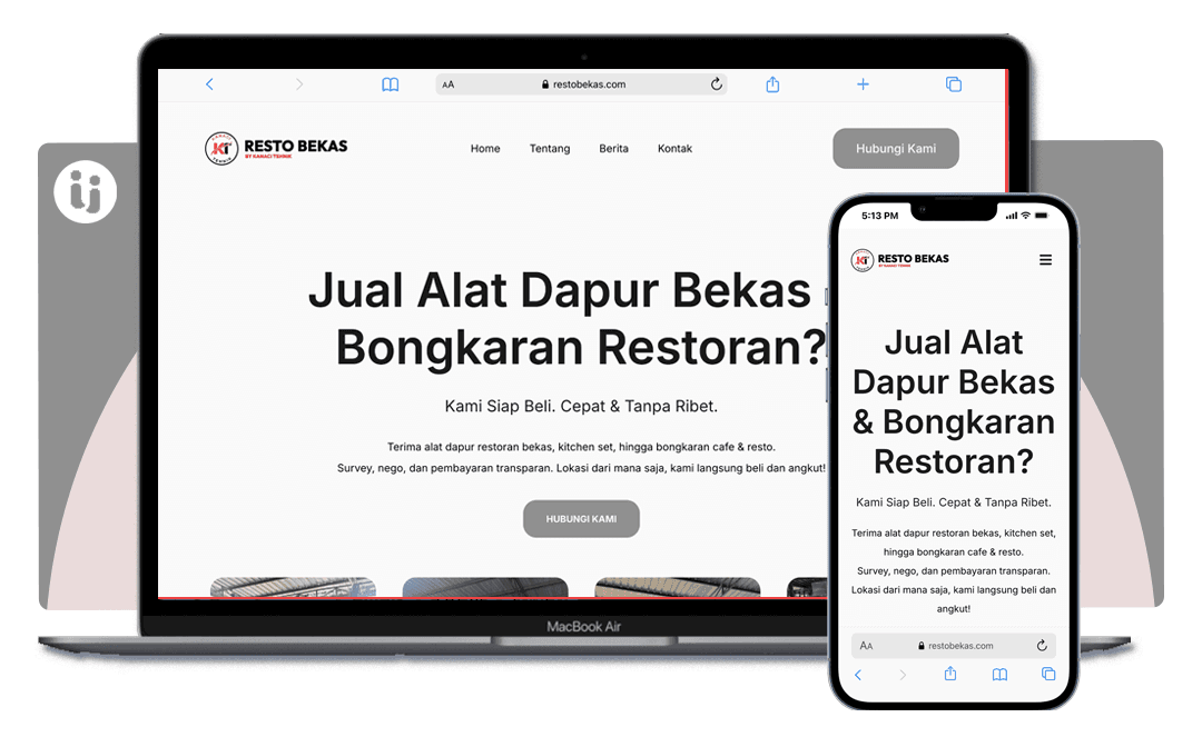 Website Alat Dapur Bekas